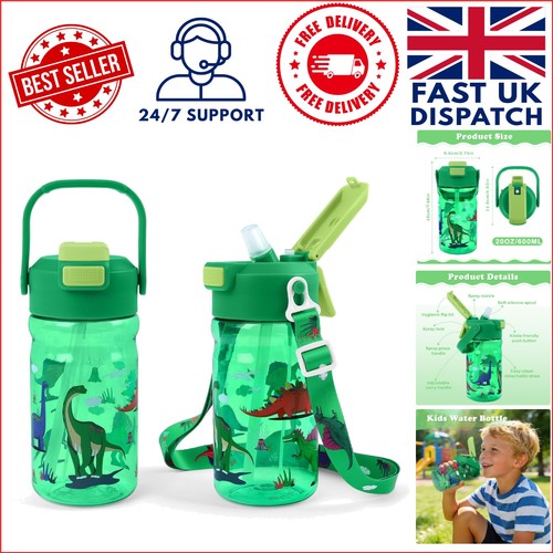 600ml dinosaur water bottle - dinosaur,